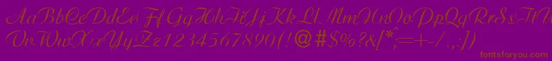 AdriadbNormal Font – Brown Fonts on Purple Background