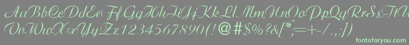 AdriadbNormal Font – Green Fonts on Gray Background