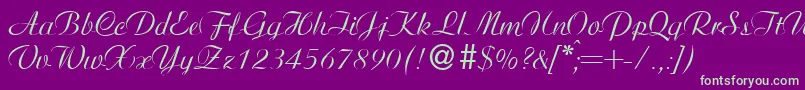 AdriadbNormal Font – Green Fonts on Purple Background