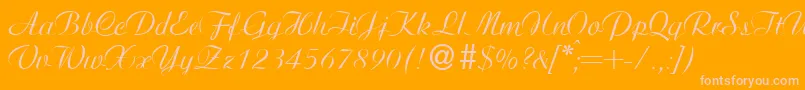 AdriadbNormal Font – Pink Fonts on Orange Background
