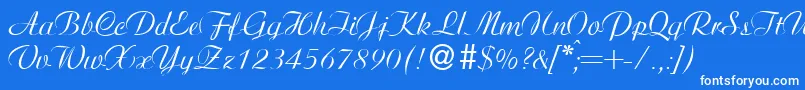 AdriadbNormal Font – White Fonts on Blue Background