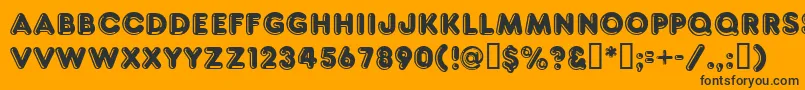 Ft80 Font – Black Fonts on Orange Background