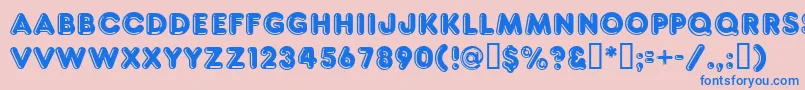 Ft80 Font – Blue Fonts on Pink Background