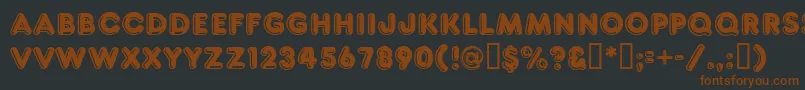 Ft80 Font – Brown Fonts on Black Background