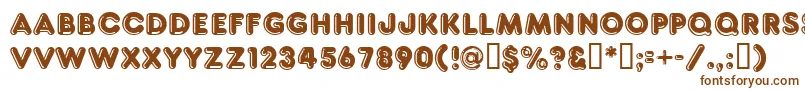 フォントFt80 – 白い背景に茶色のフォント