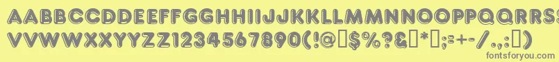 Ft80 Font – Gray Fonts on Yellow Background