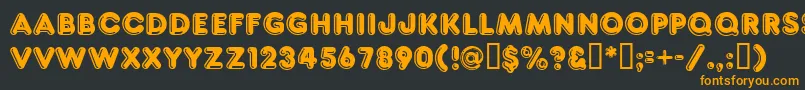 Ft80-Schriftart – Orangefarbene Schriften auf schwarzem Hintergrund
