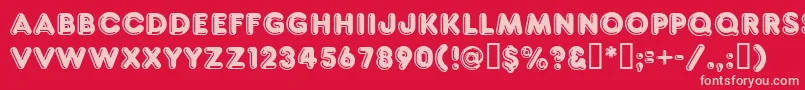 Ft80 Font – Pink Fonts on Red Background