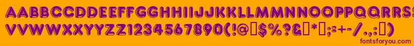 Ft80 Font – Purple Fonts on Orange Background