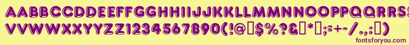 Ft80 Font – Purple Fonts on Yellow Background