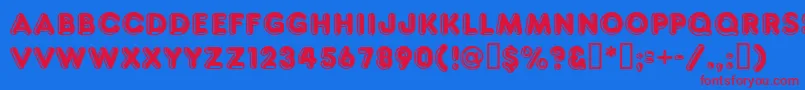 Ft80-fontti – punaiset fontit sinisellä taustalla