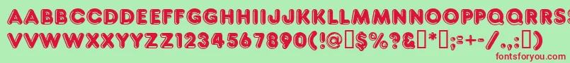 Ft80 Font – Red Fonts on Green Background