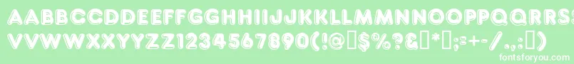 Ft80-Schriftart – Weiße Schriften auf grünem Hintergrund