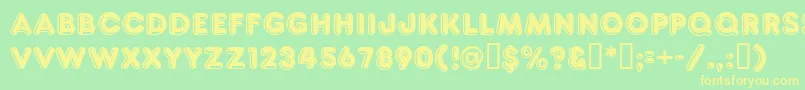 Ft80 Font – Yellow Fonts on Green Background