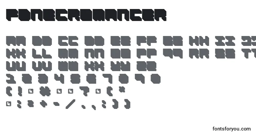 FdNecromancer-fontti – aakkoset, numerot, erikoismerkit
