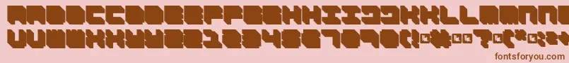 FdNecromancer Font – Brown Fonts on Pink Background