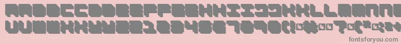 FdNecromancer Font – Gray Fonts on Pink Background