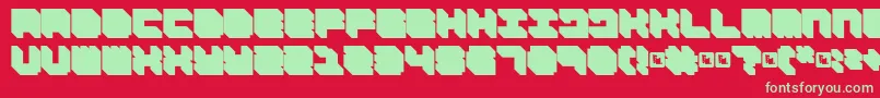 FdNecromancer Font – Green Fonts on Red Background