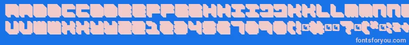 FdNecromancer Font – Pink Fonts on Blue Background