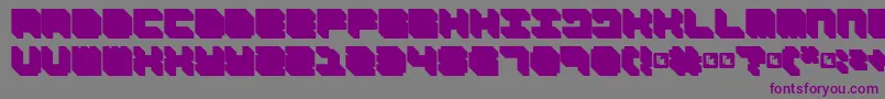 FdNecromancer-fontti – violetit fontit harmaalla taustalla