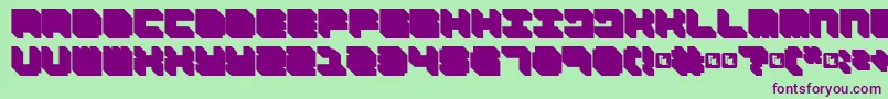 FdNecromancer Font – Purple Fonts on Green Background