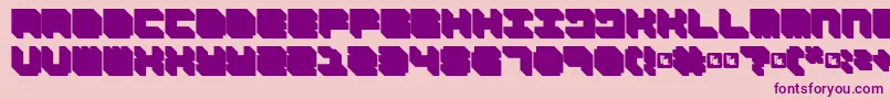 FdNecromancer Font – Purple Fonts on Pink Background