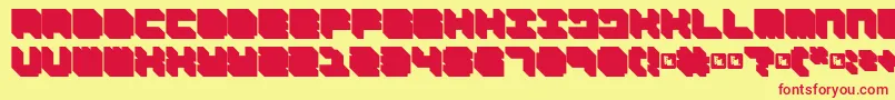 FdNecromancer Font – Red Fonts on Yellow Background