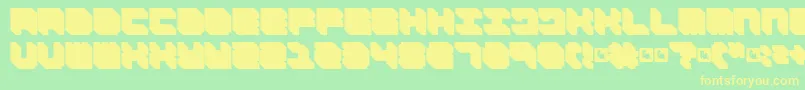 FdNecromancer Font – Yellow Fonts on Green Background