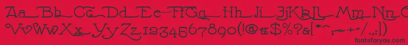 NathanAlternatese Font – Black Fonts on Red Background