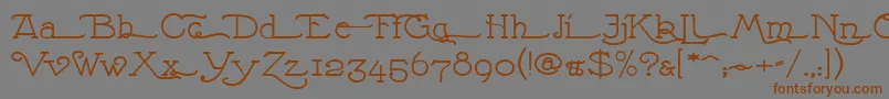 NathanAlternatese-Schriftart – Braune Schriften auf grauem Hintergrund