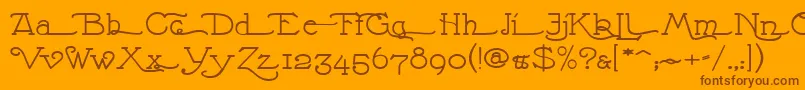 NathanAlternatese Font – Brown Fonts on Orange Background