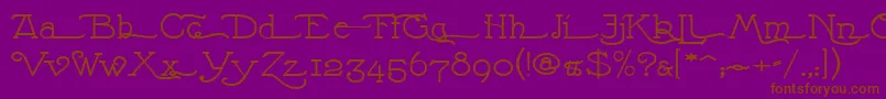 NathanAlternatese Font – Brown Fonts on Purple Background