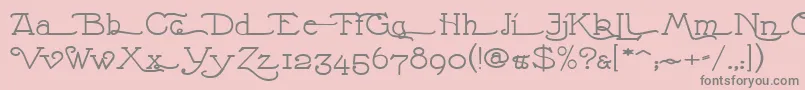 Police NathanAlternatese – polices grises sur fond rose