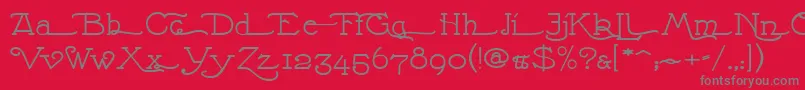 フォントNathanAlternatese – 赤い背景に灰色の文字