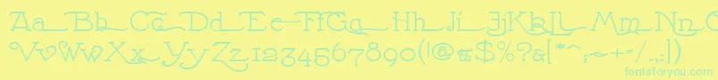 Więcej informacji o czcionce NathanAlternatese Czcionka NathanAlternatese – zielone czcionki na żółtym tle