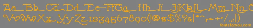 NathanAlternatese Font – Orange Fonts on Gray Background