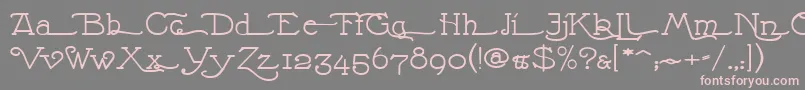 フォントNathanAlternatese – 灰色の背景にピンクのフォント