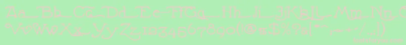 NathanAlternatese Font – Pink Fonts on Green Background
