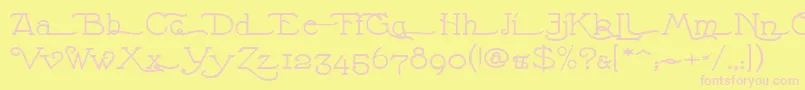 NathanAlternatese Font – Pink Fonts on Yellow Background