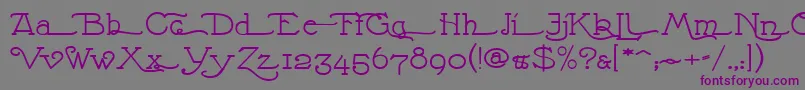 NathanAlternatese Font – Purple Fonts on Gray Background