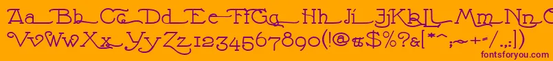 NathanAlternatese Font – Purple Fonts on Orange Background