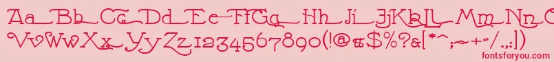 NathanAlternatese Font – Red Fonts on Pink Background