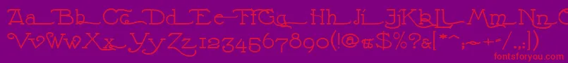 fuente NathanAlternatese – Fuentes Rojas Sobre Fondo Morado