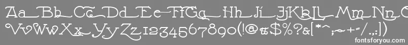 フォントNathanAlternatese – 灰色の背景に白い文字