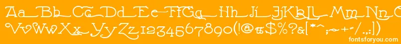 NathanAlternatese Font – White Fonts on Orange Background