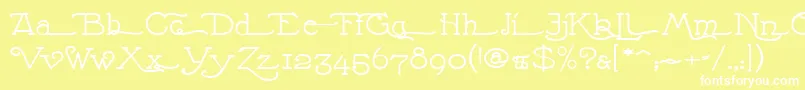 NathanAlternatese Font – White Fonts on Yellow Background