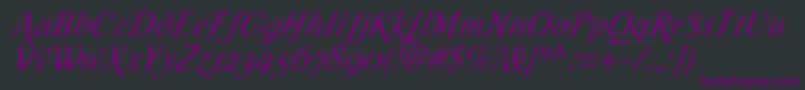 fuente RomandeadfscriptstdItalic – Fuentes Moradas Sobre Fondo Negro