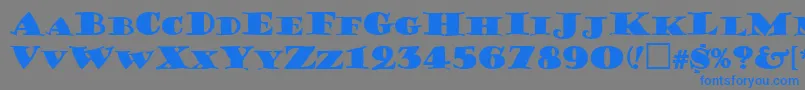 GershwinCaps Font – Blue Fonts on Gray Background