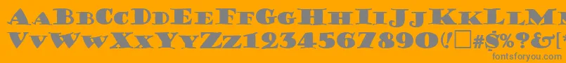 GershwinCaps-Schriftart – Graue Schriften auf orangefarbenem Hintergrund