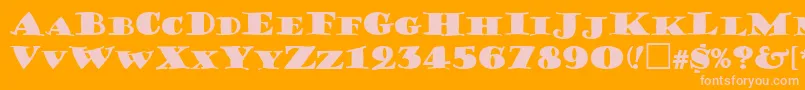 GershwinCaps Font – Pink Fonts on Orange Background